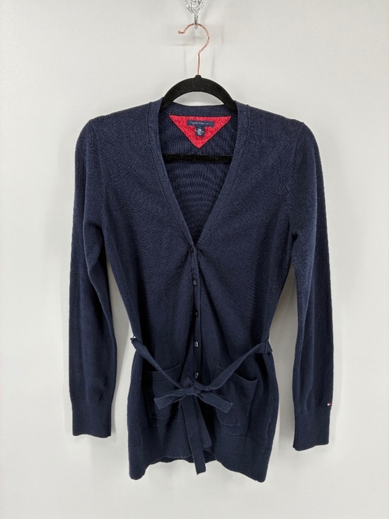 Tommy Hilfiger Sweaters - Tommy Hilfiger 4% Cashmere Blend Button Up Cardigan Waist Tie